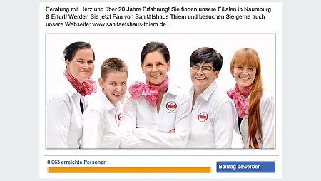 Sanitätshaus Thiem wagt den Sprung ins soziale Netz Sanitätshaus Thiem wagt den Sprung ins soziale Netz