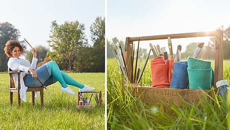 Trend colour stockings for treating oedema