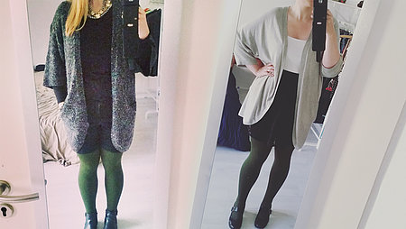 A shapely bottom in compression pantyhose A shapely bottom in compression pantyhose