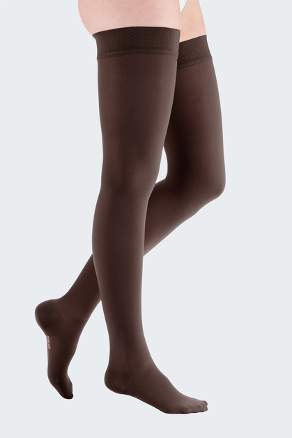 Mediven Elegance Compression Stockings Dark Brown Brasil Closed Toe Size M  CCL1