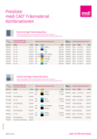 Preisliste medi CAD® Fräsmaterial Kombinationen