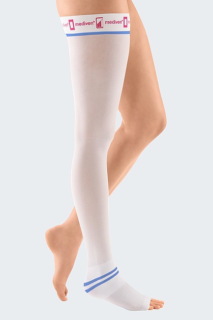 Medis above Knee Length Elastic Stocking (Mid calf- 25-30 Cm/mid thigh  42.5-47.5 CM) for varicose vain, thromboflebitis, and muscular pain (small)