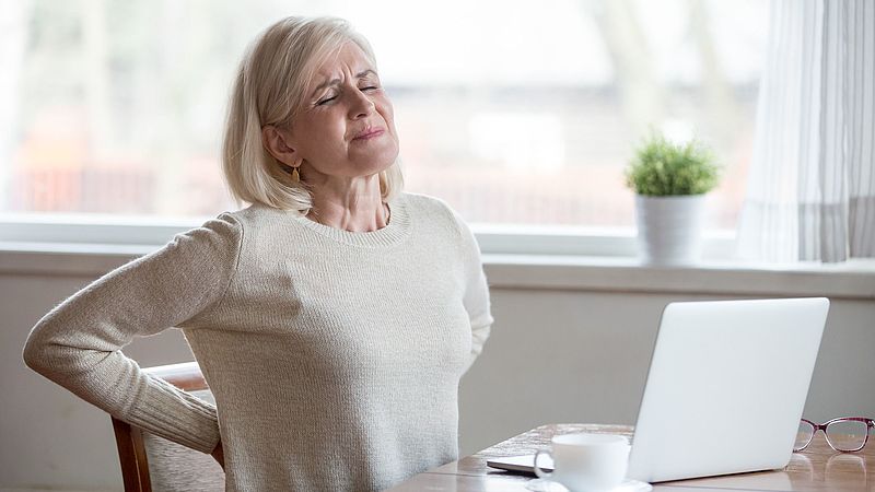 Woman with back pain